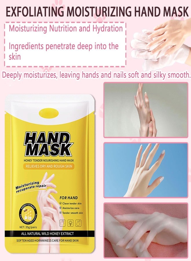 JunKuJK 6PCS Hand Masks,Hydrating Hand Masks Moisturizing Gloves Overnight for Dry Cracked Hands,Daily Hand Care Hand Masks Gift Set for Women and Men L - Image 2